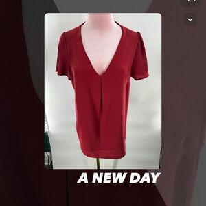 EUC A New Day Chiffon Short Sleeve Tee
